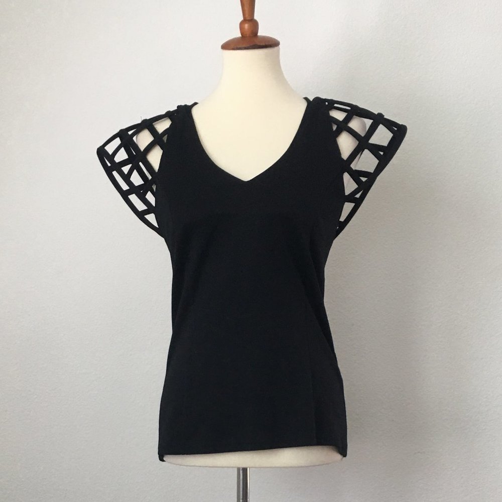 Caged Sleeve Blouse